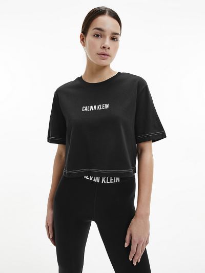 Calvin Klein Ruhák HU302004 | Calvin Klein Open Back Gym Női Póló Fekete